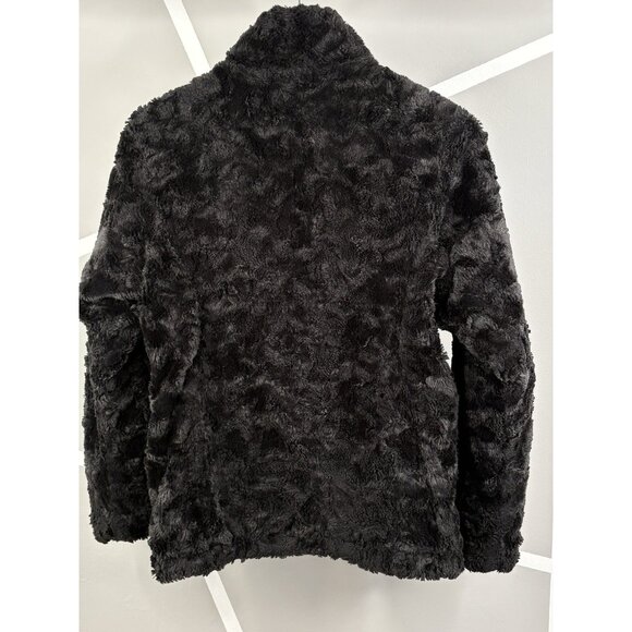 North Face Puffer Reversible Jacket Girl’s Youth XL 18 Cozy Sherpa Fleece Black - Picture 9 of 16